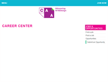 Tablet Screenshot of careercenter.collegeart.org
